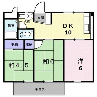 橋本コーポ【1階】の間取り