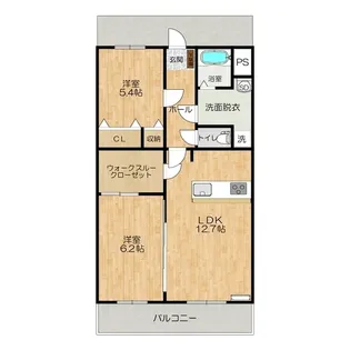 シダーフィールド【3階】の間取り