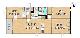 Vivre3苦楽園【1階】の間取り