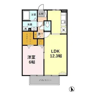 ノーブル千舟【2階】の間取り