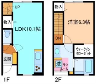 ヴィラ新V B棟【1階】の間取り
