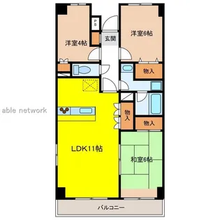 アスティオン東中島【2階】の間取り