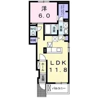 Biorla 的ヶ浜A【1階】の間取り