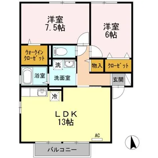 ガーデンスクエア B棟【2階】の間取り