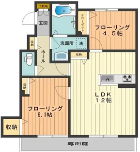 フォレスタ三昭A【1階】の間取り