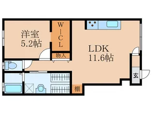 メルセデス苅田S棟【1階】の間取り