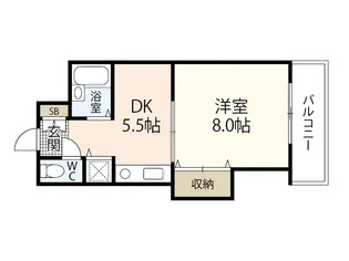 カーサ楠木【5階】の間取り