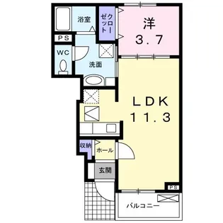 コムフォートK【1階】の間取り