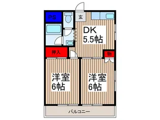 シャト-ル上青木【4階】の間取り