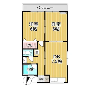 サンハイツ諸藤【2階】の間取り