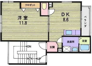 楠町タムラビル【2階】の間取り