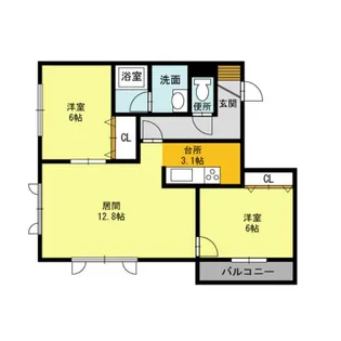 イデアール平岸【1階】の間取り