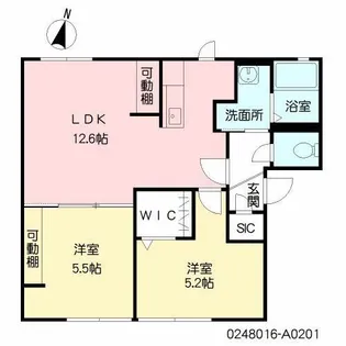 パルク・ヴァン A棟【2階】の間取り