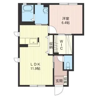 クロワールC【1階】の間取り