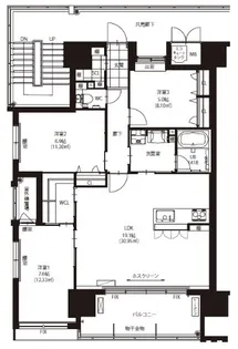 ニューガイア大分駅前No.63【9階】の間取り