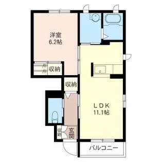 メゾン・アミ【1階】の間取り