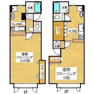 サンクレスト末広【1階】の間取り