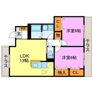 リトルアグリン【1階】の間取り