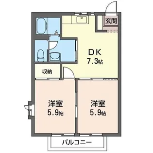 パールハウスA【2階】の間取り
