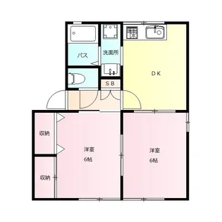 シャン・ド・フルール【1階】の間取り