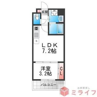 PARK HILLS今里蘭【11階】の間取り