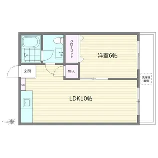 幡ヶ谷コーポラス【6階】の間取り