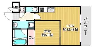 プレジオ弁天町【4階】の間取り