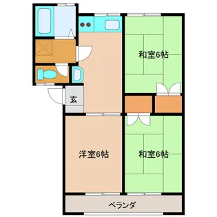 コーポフローラ【2階】の間取り