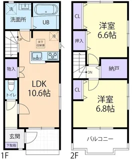 TERRACED HOUSE NOLINA Bの間取り
