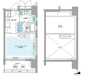 プライムアーバン芝浦LOFT【7階】の間取り