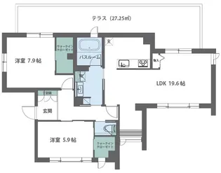 ザ アビュータス ヒルズ柿の木坂【3階】の間取り