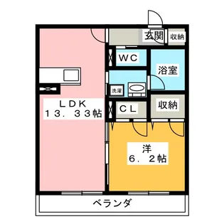 リオリエント大垣東【3階】の間取り