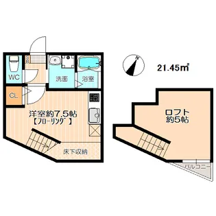 プラムガーデン竹下【2階】の間取り