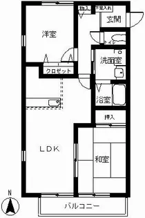 フォブール平岡【3階】の間取り