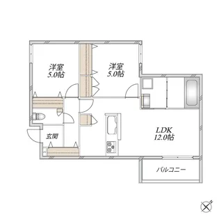 レジデンスヒューゲル鶴ヶ丘I【2階】の間取り