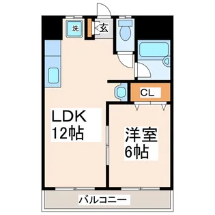 プレジデント島崎【4階】の間取り