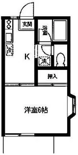 藤和コーポ東台I【1階】の間取り
