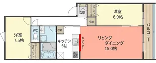 リーブル代々木【1階】の間取り