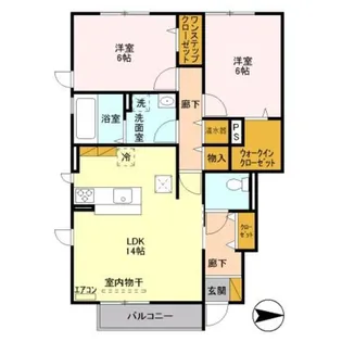さくらこーと A【1階】の間取り