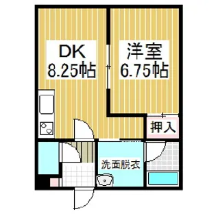 カーサ・ムート【2階】の間取り