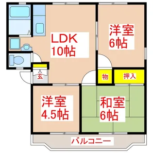 パナハイツ常盤【2階】の間取り