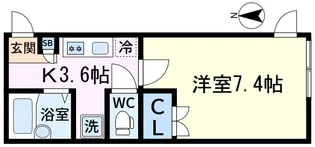 ソル・フルール【1階】の間取り