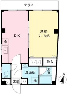 フォンテーヌ本町【1階】の間取り