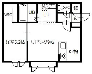 ヴェルヒュッテふらの栄町【1階】の間取り