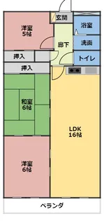 ル・ポール東浜【4階】の間取り