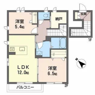 メゾン・ド・プルメリアIV【2階】の間取り