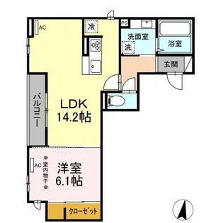 ディアコート上杉【2階】の間取り