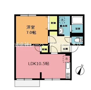 ハイツ清水C【1階】の間取り
