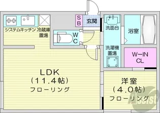 Le Soleil de Maruyama【4階】の間取り