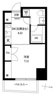 リテラス押上【4階】の間取り